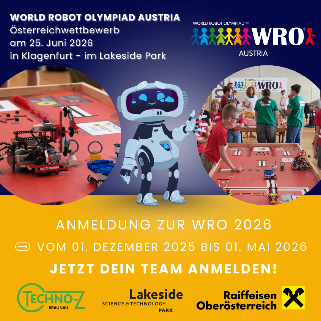 WRO Austria 2026: Österreichwettbewerb - sichere dir deine Reise nach Puerto Rico!🚀